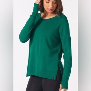 Glyder Lounge Crewneck Sweatshirt in Emerald Green.  NWT Size L
